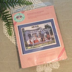 Vintage 1987 Bass River Antiques Crewel Needlework Kit Dimensions